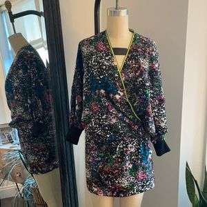 Rachel Roy paint splatter jacket dress